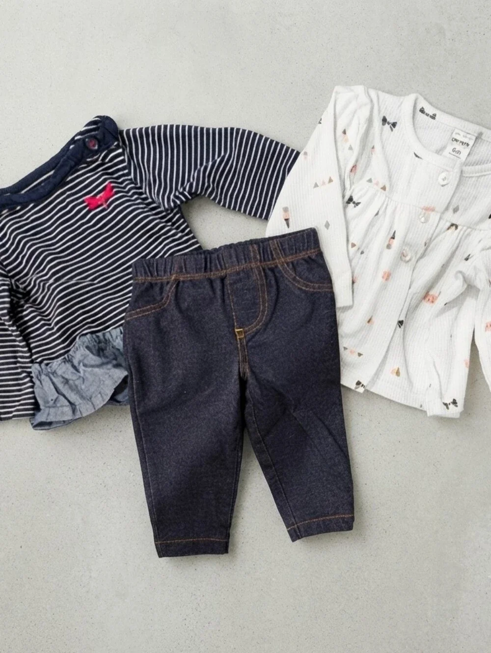 Carter's 6M Baby Girl Striped and Patterned Tops